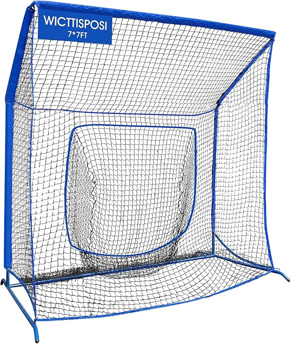 Baseball Softball Net with Blocking System, 7x7ft/6x6ft Practice Cage for Batting/Pitching/Fieldi... | Amazon (US)