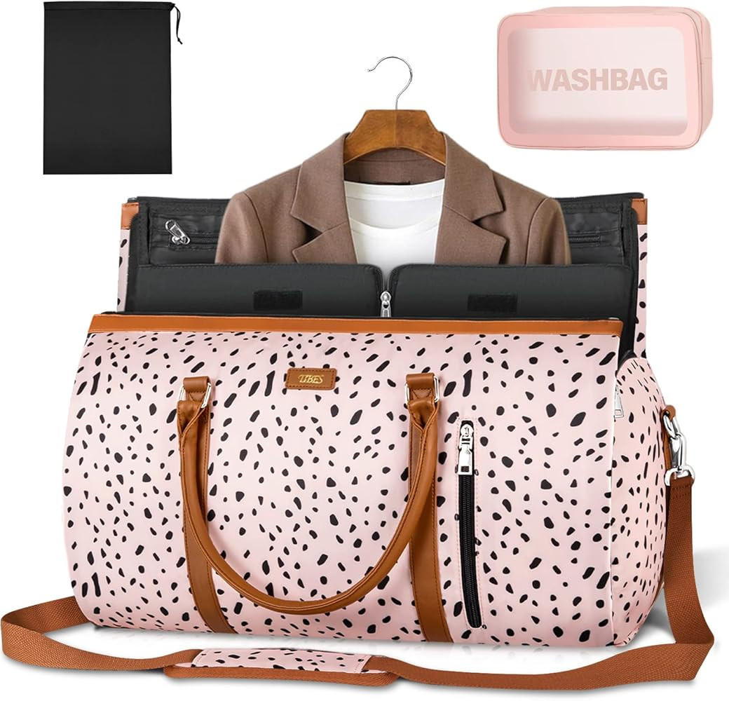 Garment Bag for Travel With Toiletry Bag Convertible Carry On Weekender Bag Large Travel Duffel B... | Amazon (US)