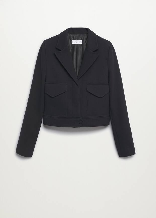 Cropped blazer with buttons | MANGO (US)