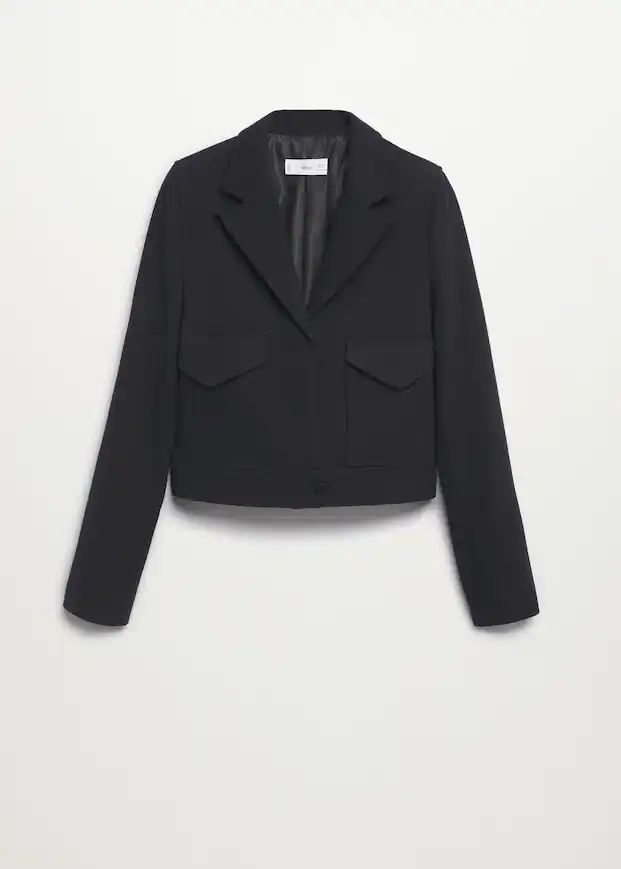 Cropped blazer with buttons | MANGO (US)