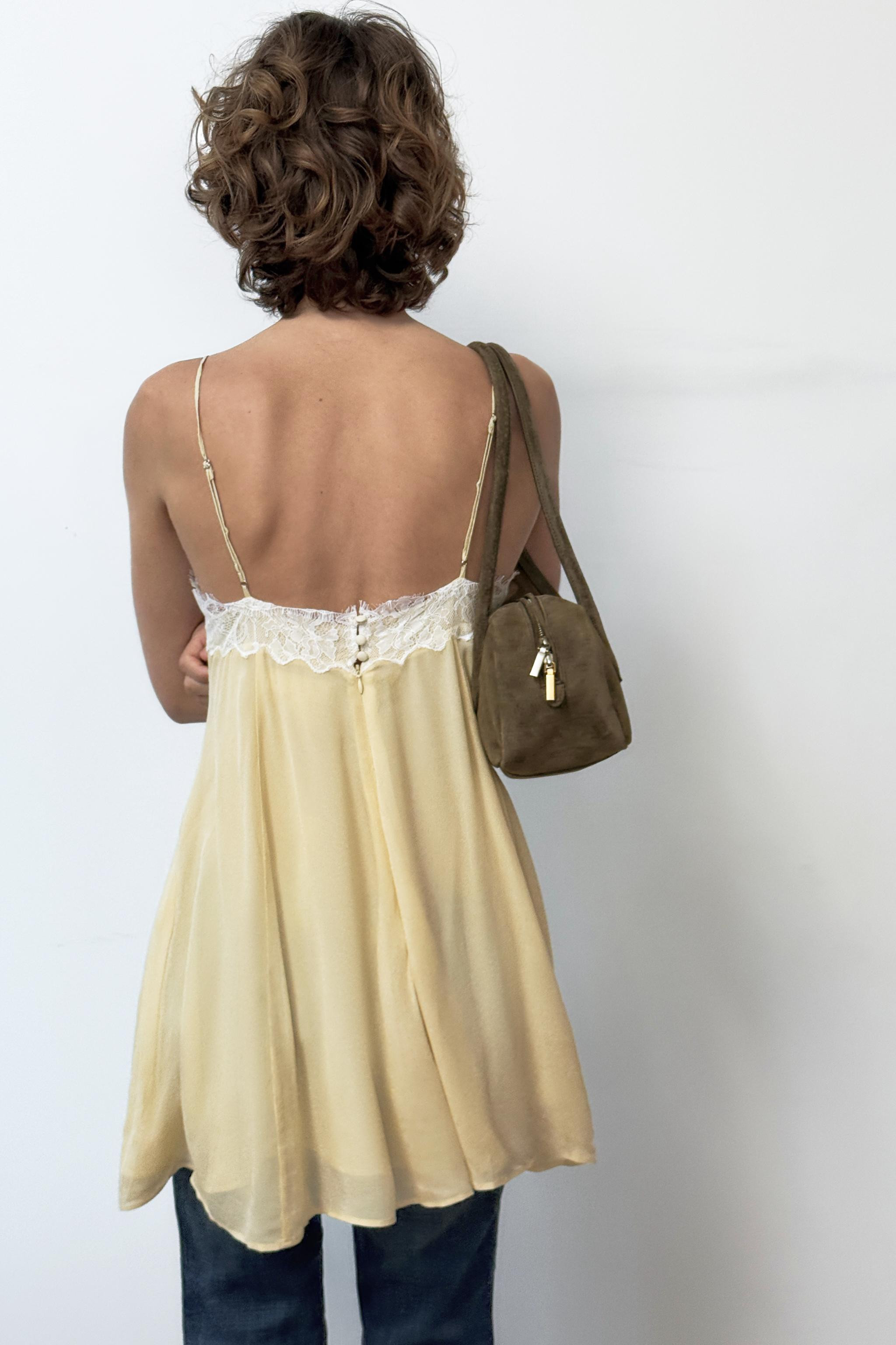 SHORT COMBINATION LACE DRESS | Zara US