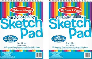 Melissa & Doug Sketch Pad (9 x 12 Inches) - 50 Sheets, 2-Pack - FSC Certified | Amazon (US)