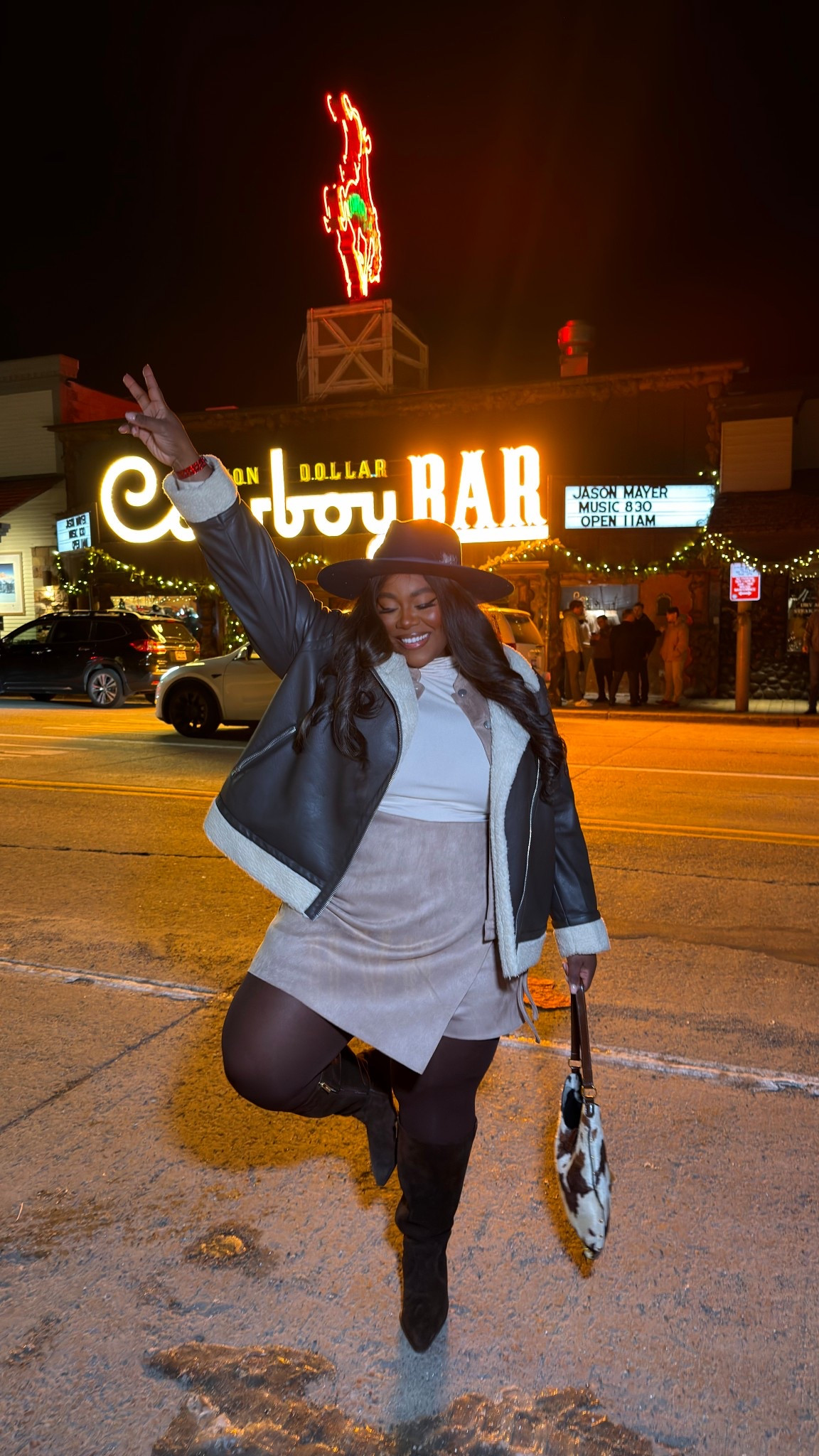 On our last night we had a western themed dinner and had the most amazing meal before heading to the Million Dollar Cowboy Club 

Jacket 3
Suede set 3 (shorts run large) elastic waist band 
Hat is from Montana



#LTKFindsUnder100 #LTKPlusSize #LTKSaleAlert