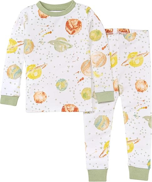 Burt's Bees Baby Baby Boys' Pajamas, Tee and Pant 2-Piece Pj Set, 100% Organic Cotton | Amazon (US)