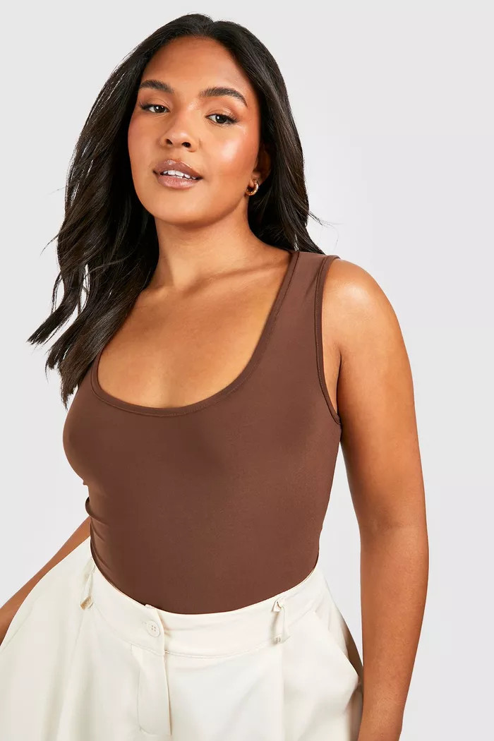 Plus Wide Strapy Slinky Bodysuit | boohoo (US & Canada)