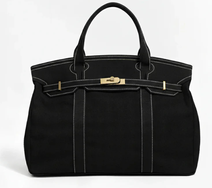 Boatkin Tote Bag - Black With Contrast Stitching | Runway Athletics