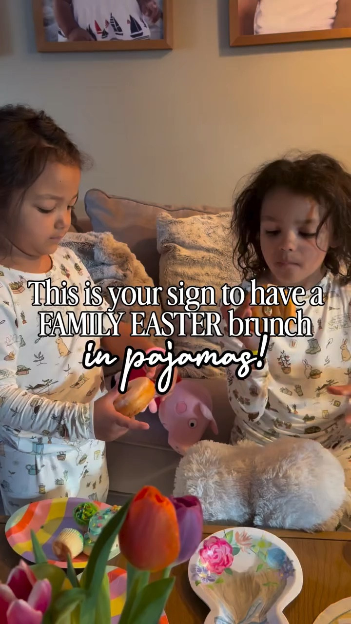 Easter Brunch with a side of cookies and pure joy in our @bellabubear pajamas! 🐣 🐰 

Comment PJS for a 🔗 to the softest pajamas!! 

#ad #bellabubear #bamboopajamas #easterready #sensitiveskinsolutions eczemarelief bamboomagic cozyspring Easter momlife pajamas cozy comfy kidsactivities holiday magic spring break