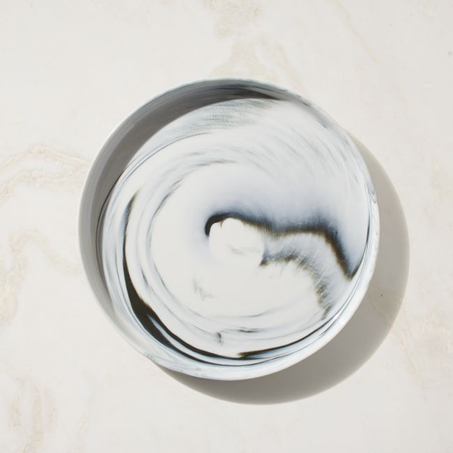 Swirl Black and White Salad Plate by Jennifer Fisher | CB2