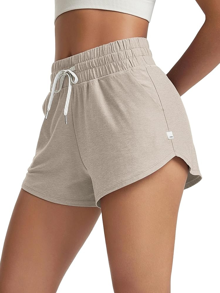 ODODOS Women's Performance Shorts Ultra Soft odSTRATUM Tech Mid Rise Relaxed Shorts with Pocket 3... | Amazon (US)