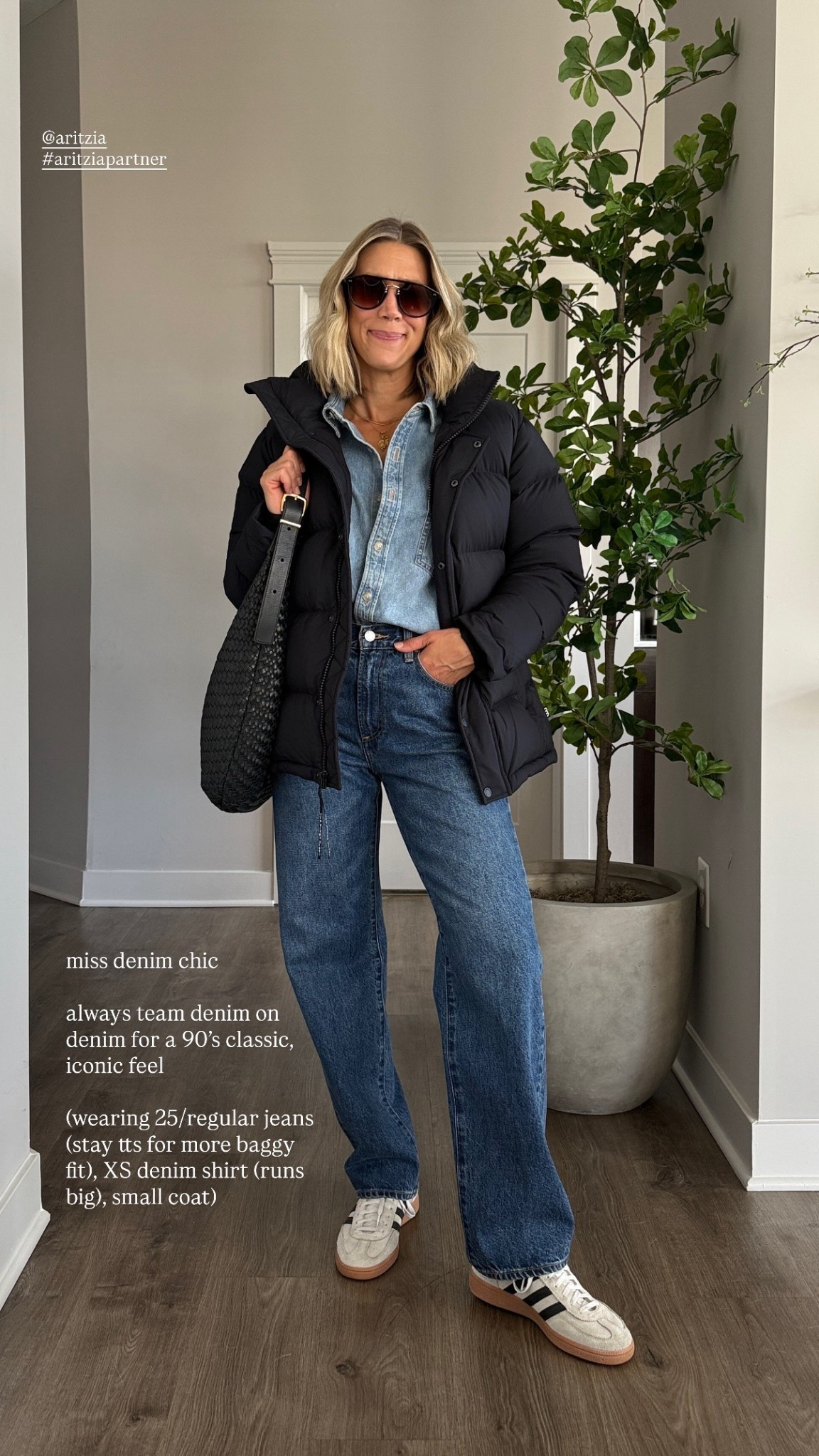 Wearing 25/regular (sized down one, stay tts for more loose fit), XS denim shirt (runs big), small puffer coat

@aritzia #aritziapartner #ad #liketkit

#LTKFindsUnder100 #LTKStyleTip #LTKOver40