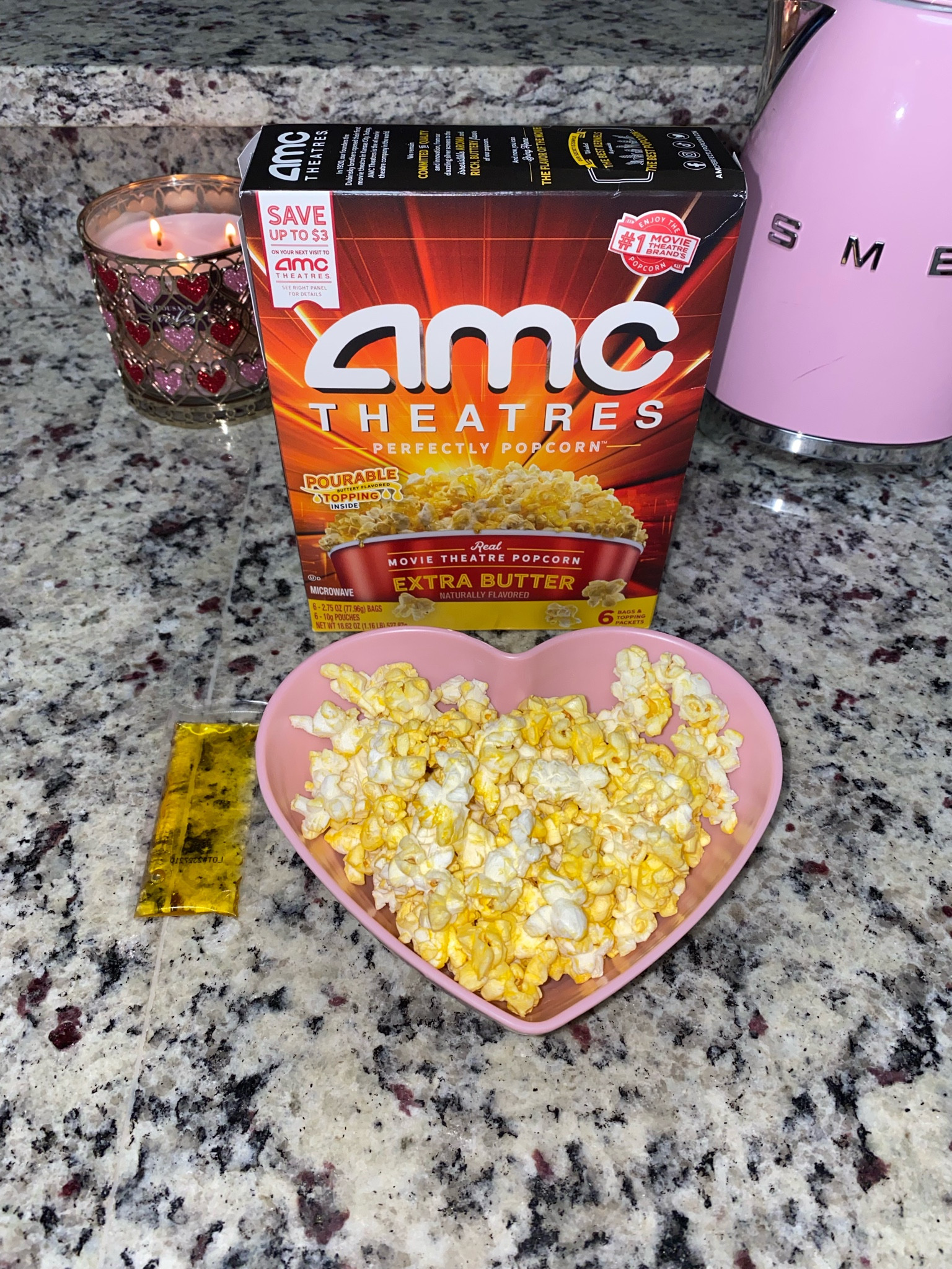 I think I’m the last person to find out about AMC microwaveable popcorn. It even comes with a little pack of butter. 
 

#LTKfamily #LTKhome

#valentinesdaydecor #valentines 
#valentinesday

#LTKHome #LTKGiftGuide #LTKSeasonal