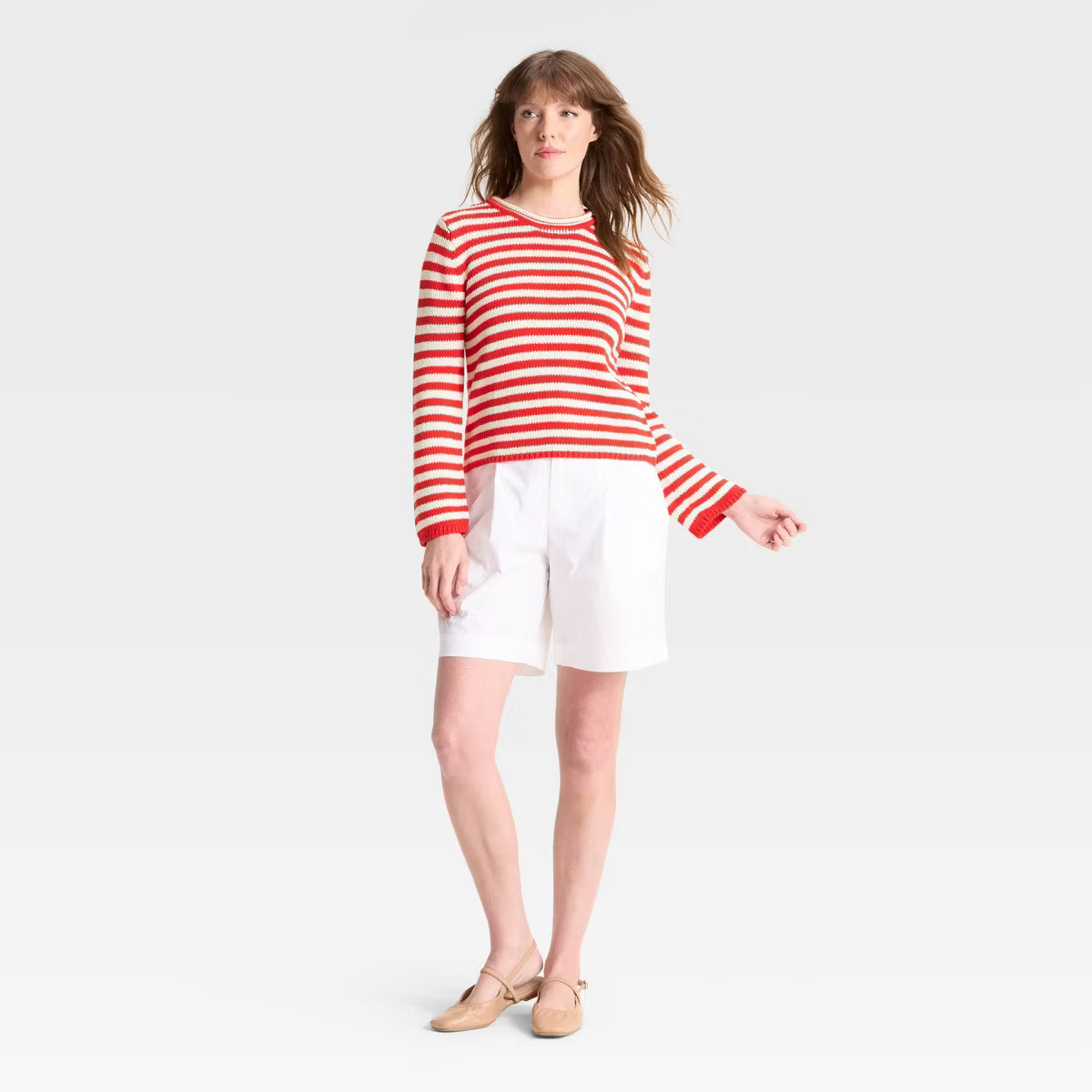 Women's Shrunken Crewneck Pullover Sweater - A New Day™ | Target