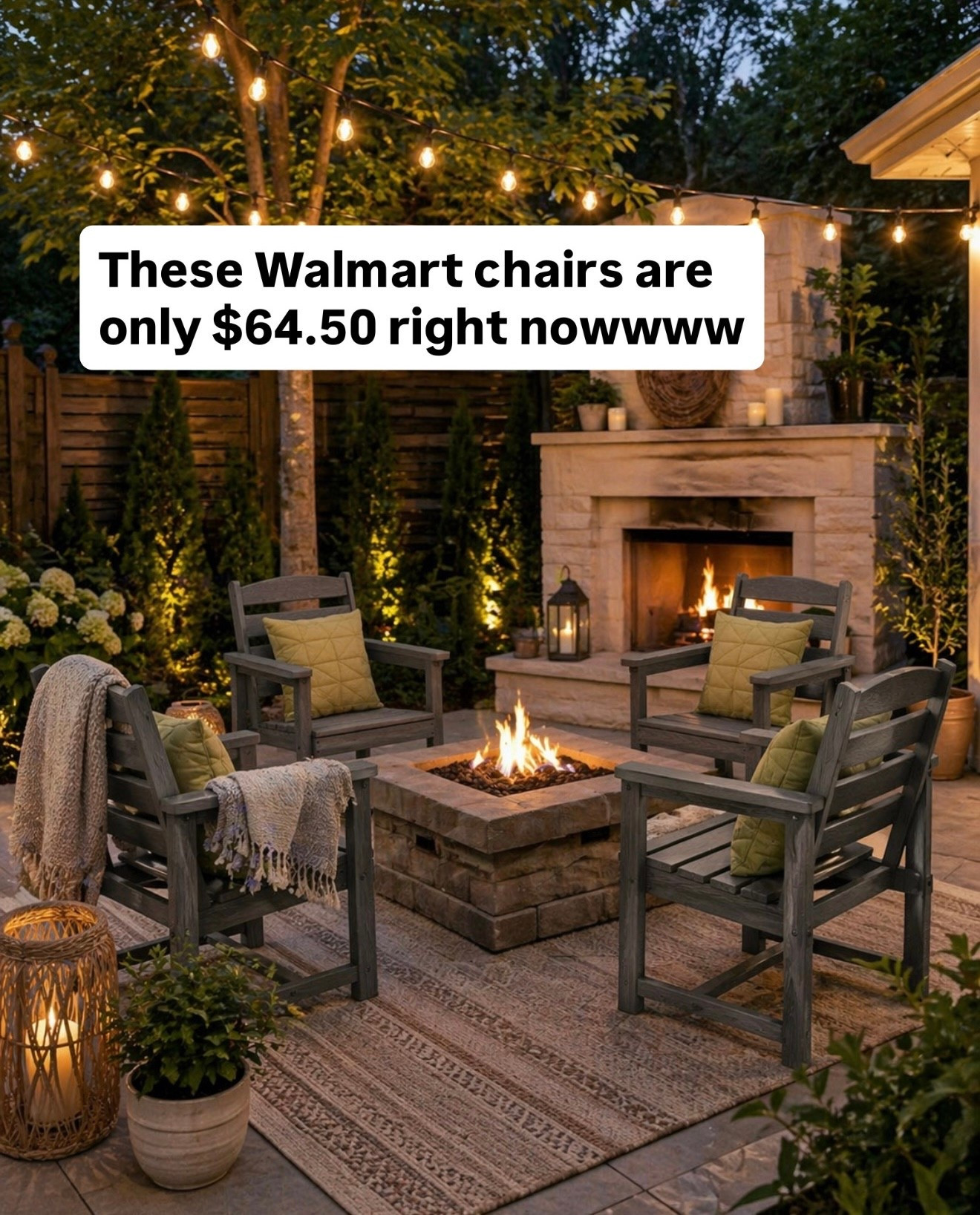 Walmart patio chairs under $65 right now 👀 

#LTKSaleAlert #LTKU #LTKHome