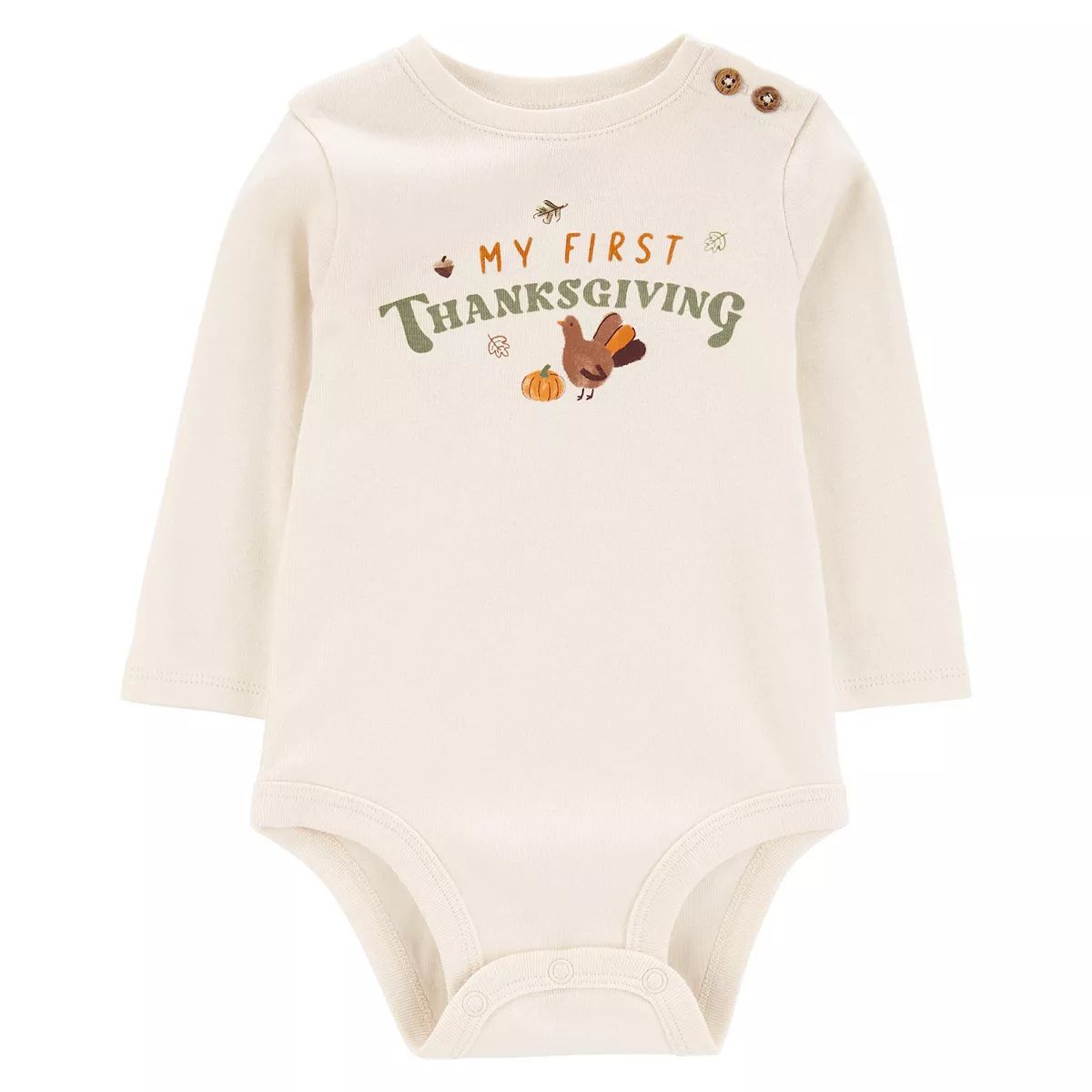 Baby Carter's "My First Thanksgiving" Turkey Bodysuit | Kohl's