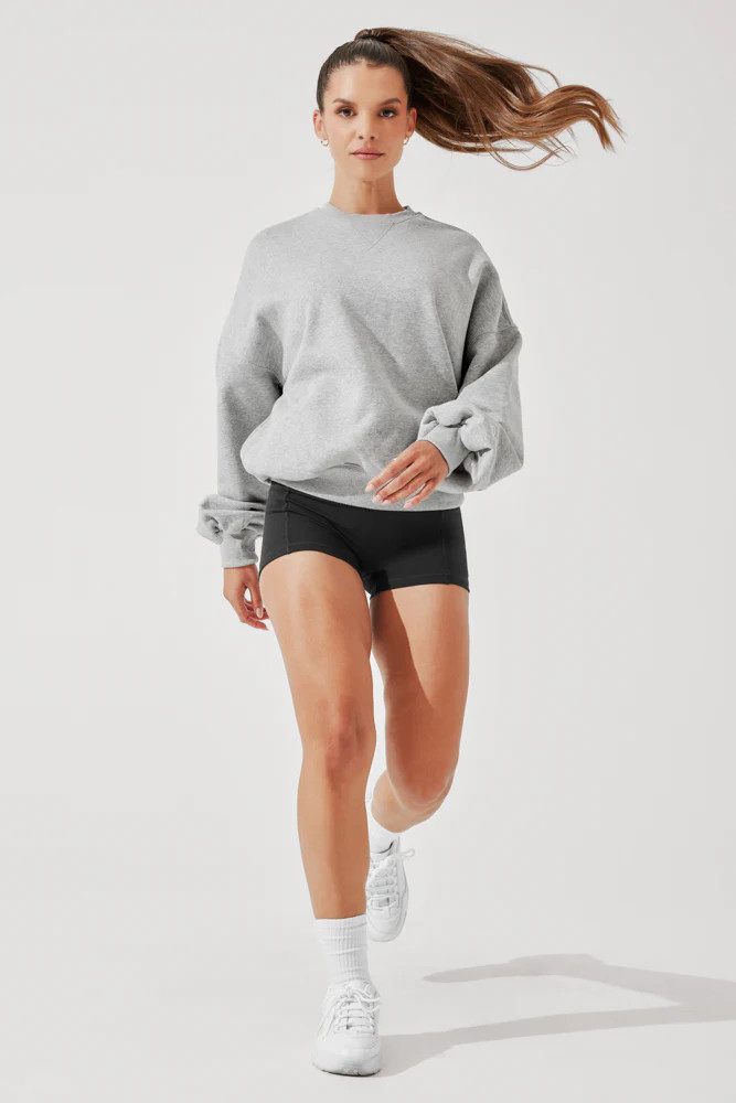 Cloud Crewneck Sweater - Heather Grey | POPFLEX