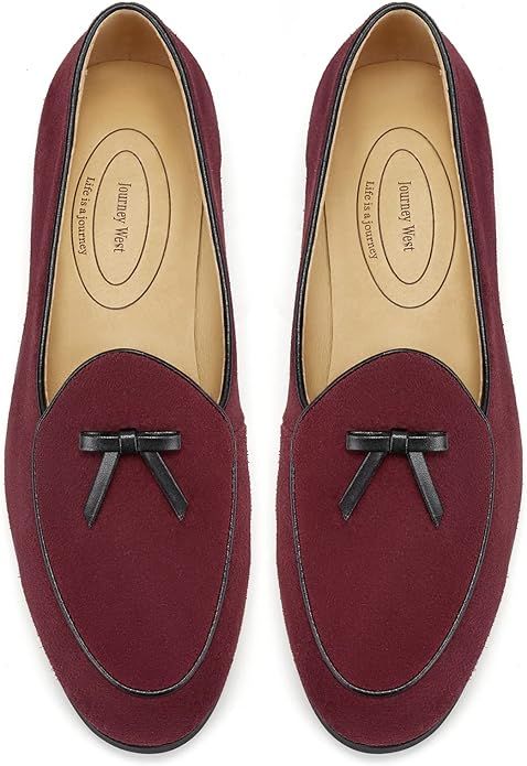 Journey West Suede Tassel Loafer for Women Slip-on Belgian Penny Loafers Shoes for Women in Many ... | Amazon (US)