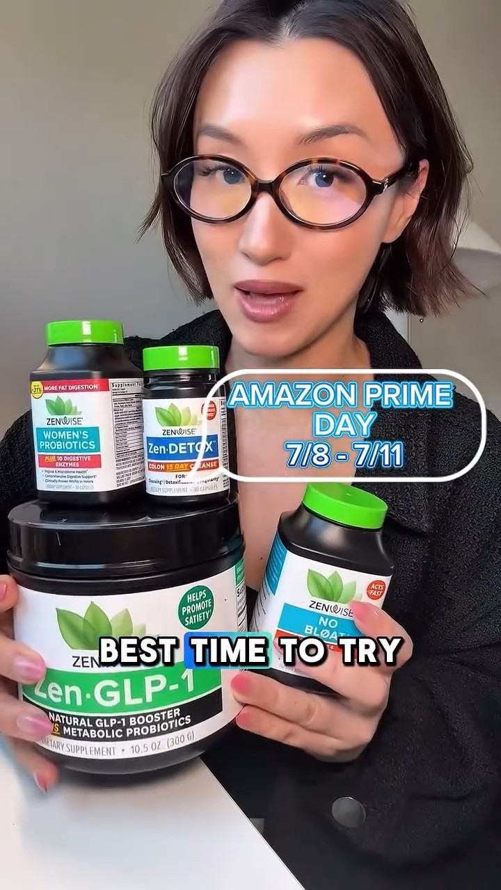 🍃Amazon Prime Day is July 8th-11th🍃

It’s taken me years (and a lot of trial + error) to figure out what actually works for my digestion and overall wellness—especially post-40 when everything started shifting. 😅

Here are a few Zenwise 🍃 staples I genuinely keep in rotation:

💚Women’s Probiotic – I take this daily. It covers gut health, bloating, and has added strains to support women’s hormonal balance, which I’ve really come to appreciate.

 💚No Bloat – I reach for this when I know I’ve overindulged. Two before bed and I wake up feeling so much lighter—it’s honestly part of my post-dinner ritual now.
 
💚ZenDetox – This one’s for the reset moments. After flying, busy weeks, or just feeling “off,” it helps me feel more grounded without harsh side effects.
 
💚Zen GLP-1 – I call this my summer accountability buddy. It helps curb the snacky moments and supports digestion with added probiotics too.

And with Prime Day Deals coming up it’s really the best time to restock or try them! 🤗💚

Did you have one you’d particularly want to try out? Let me know in the comments 💚🍃

#WellnessOver40 #GutHealthRoutine #WomenSupportingWomen #BloatSupport #SummerReset #Zenwise #PrimeDayPicks #HolisticHealth #DailyWellness #DigestiveHealth

#LTKOver40 #LTKSeasonal #LTKBeauty