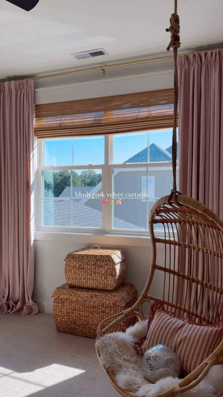 can yall believe how much these drapes transformed the girls playroom?! 😍 these are custom from @homerilla_official & the blush pink velvet is to die for! 🩰 the quality is amazing & they are beyond beautiful, I’m obsessed! 

drapes details:
Vol Velvet blackout curtains in bare pink
French pleat(double)
70” x 107”
unlined

#velvetcurtains #frenchpleat #customcurtains #playroomdecor #playroominspo #playroom #girlsroom #neutralhome #neutraldecor 

#LTKStyleTip #LTKKids #LTKHome