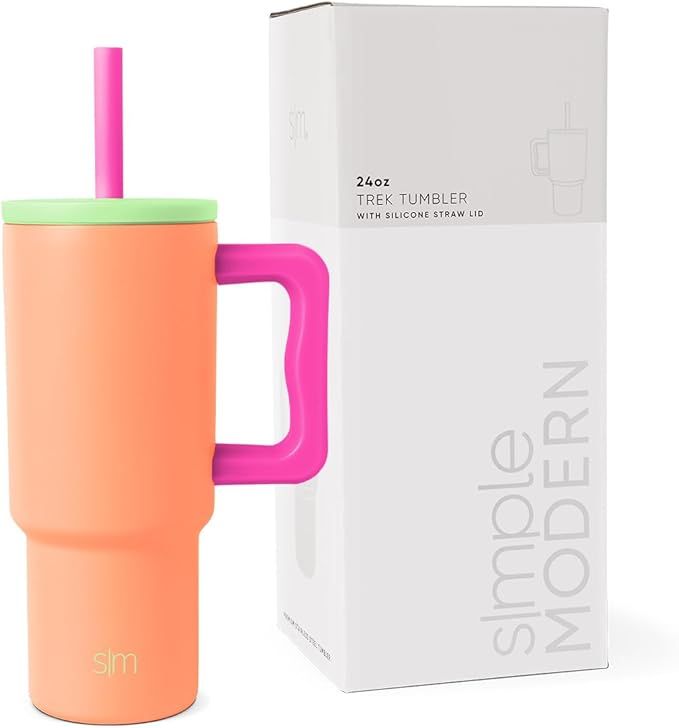 Simple Modern Kids 24 oz Tumbler with Handle and Silicone Straw Lid | Spill Proof and Leak Resist... | Amazon (US)