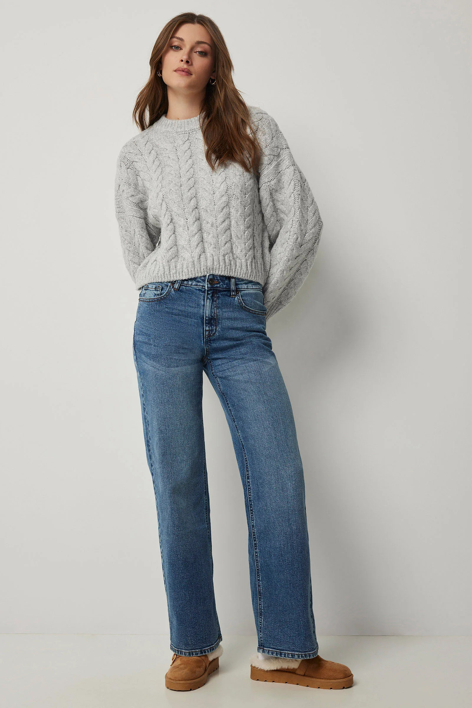 High Rise Straight Leg Jeans | Ardene