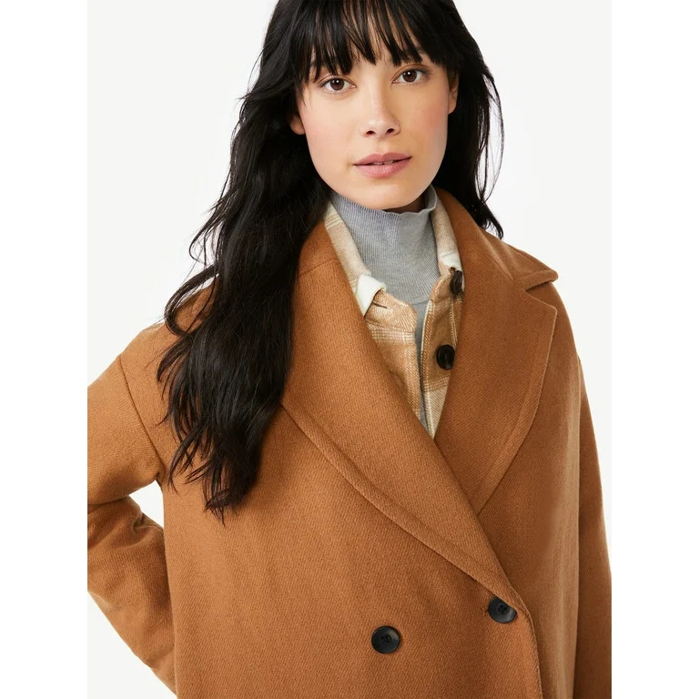 Free Assembly Women's Oversized Cocoon Coat | Walmart (US)