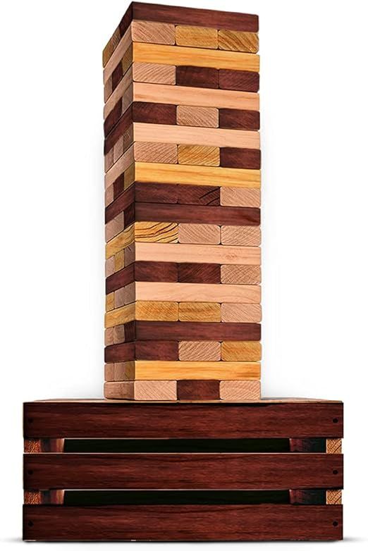 SWOOC Games - Reclaimed Giant Tower Game | 60 Large Blocks | Storage Crate / Outdoor Game Table |... | Amazon (US)