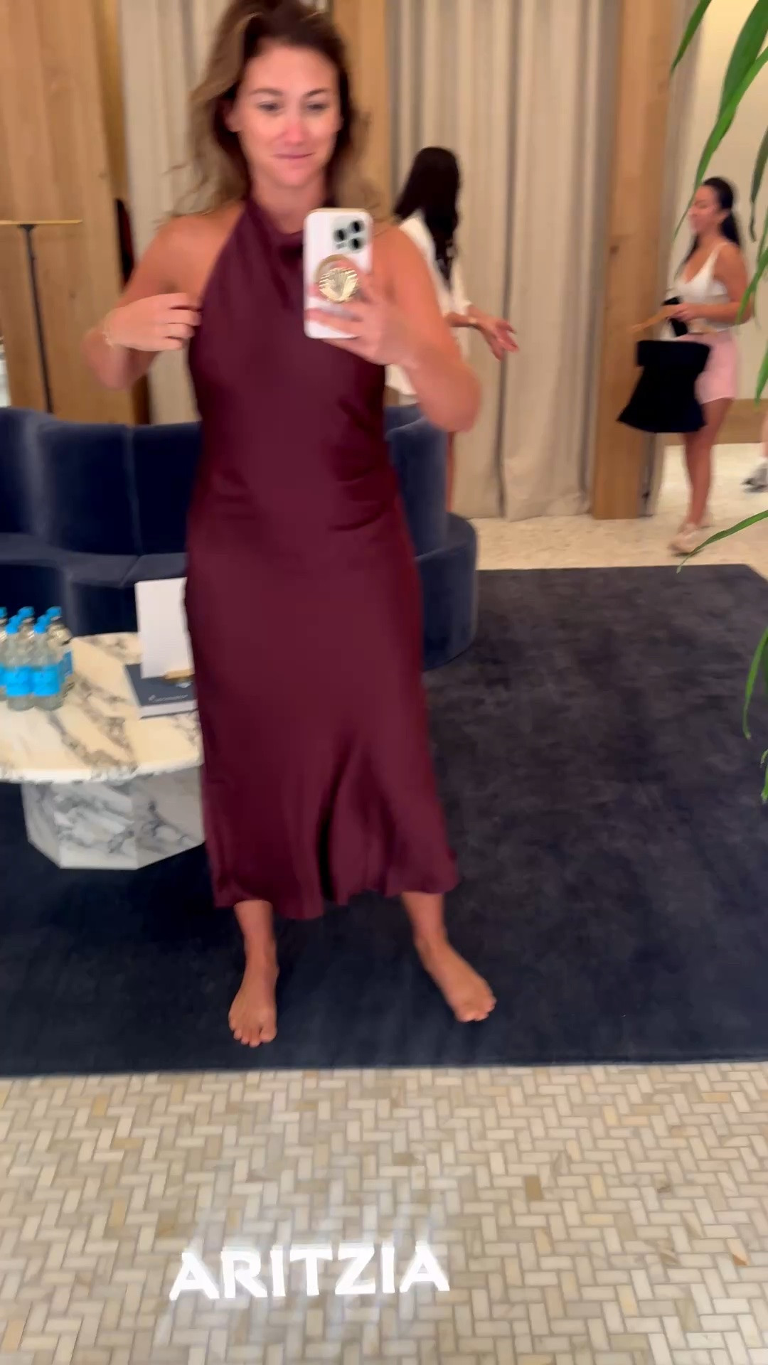 This satin low back halter top dress is stunning! So silky smooth! So many colors too ! Would make the perfect fall wedding guest dress

#LTKdayinmylife #LTKWedding #LTKootd
