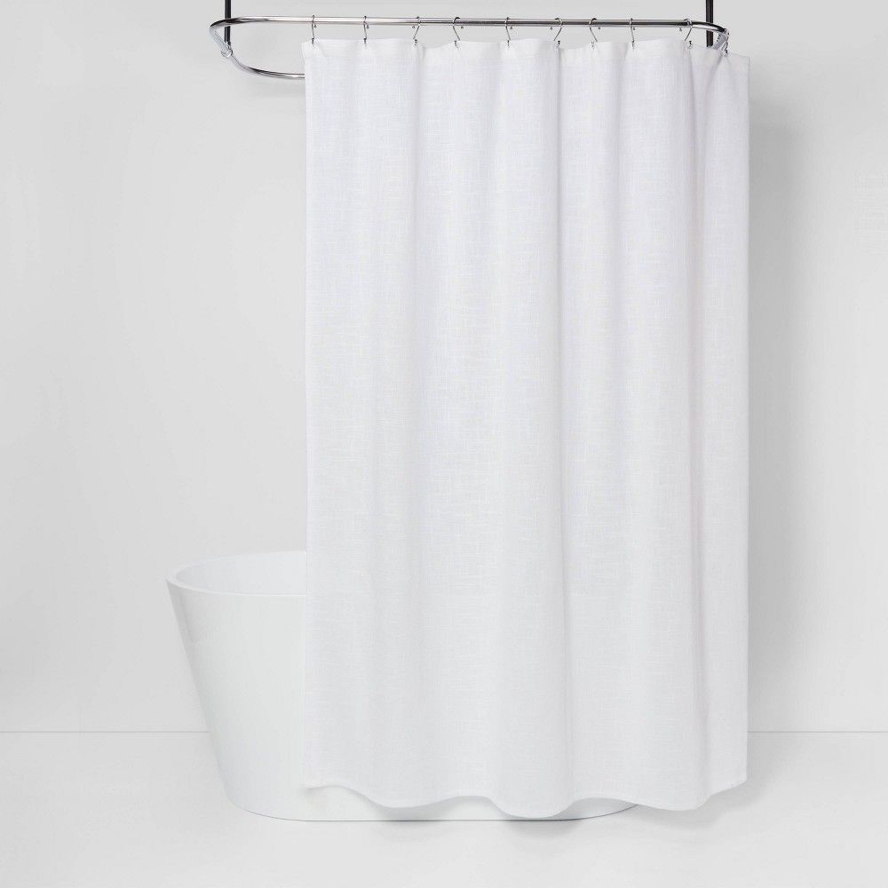 Woven Shower Curtain White - Threshold | Target