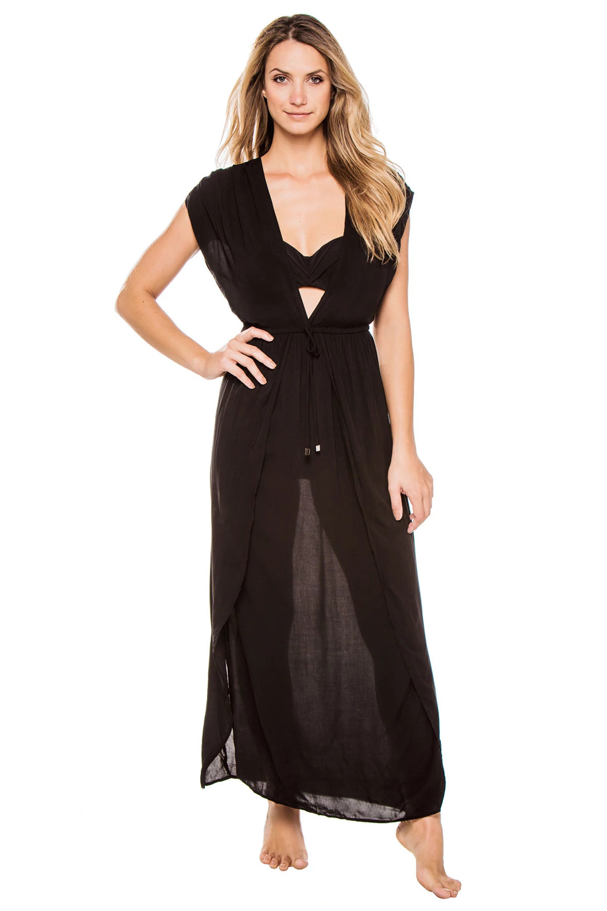 Deep V Adjustable Waist Caftan | Everything But Water