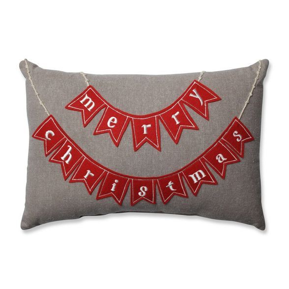 11.5"x18.5" Country Home Merry Christmas Lumbar Throw Pillow - Pillow Perfect | Target