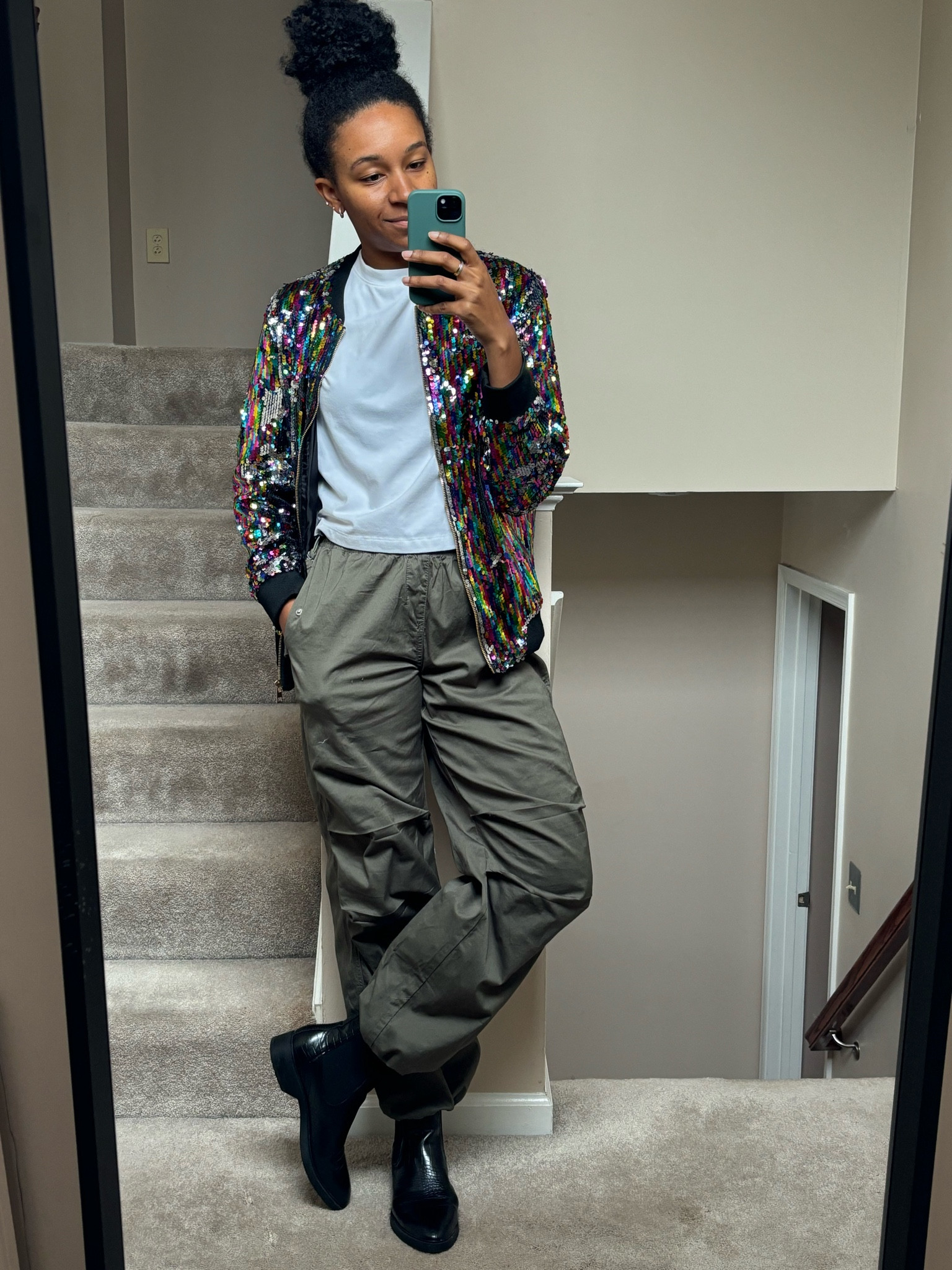 This casual but fancy sequin bomber jacket is my favorite to wear this time of year! 

#LTKfindsunder100 #LTKHoliday #LTKparties