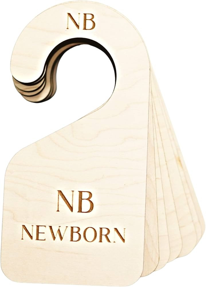 Heart and Home Double-Sided Baby Closet Size Dividers, Wood Baby Closet Organizers – Set of 7 D... | Amazon (US)