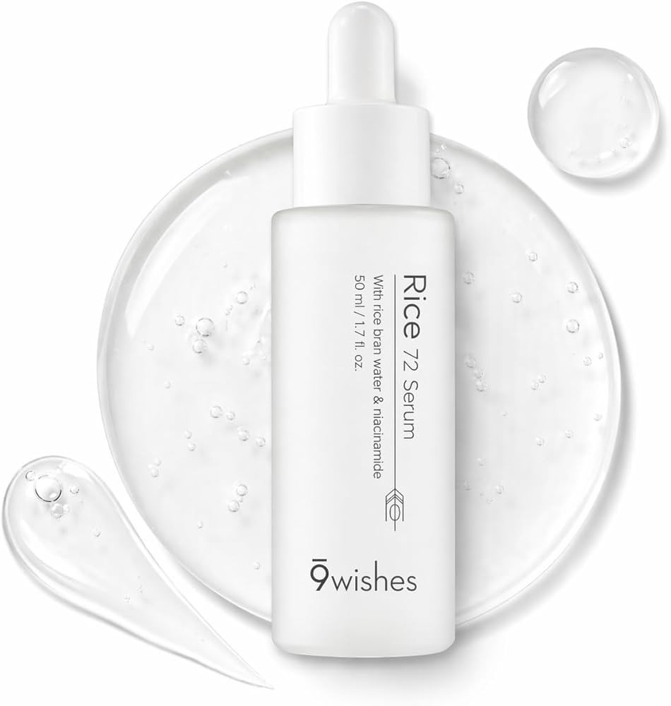 9wishes Rice 72 Serum \u2013 Korean Rice Bran Water 72% Face Serum with Niacinamide \u2013 Non-St... | Amazon (US)