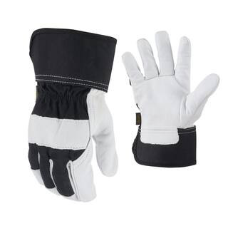 Goatskin Leather Gloves with Safety Cuff | The Home Depot