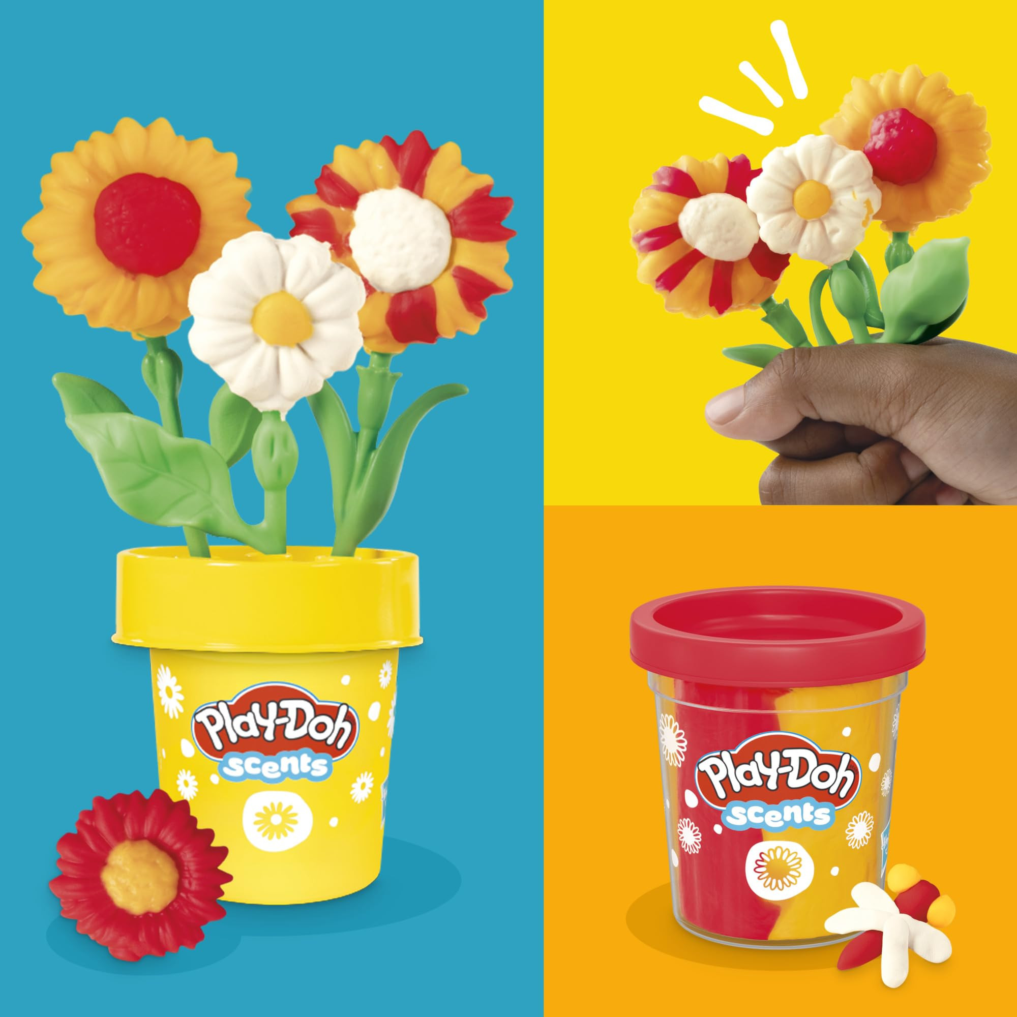 Play-Doh Flower Two Pack, Tulips, Daffodils, Sunflower & Daisies, Kids Arts & Crafts Kit, Gifts f... | Amazon (US)