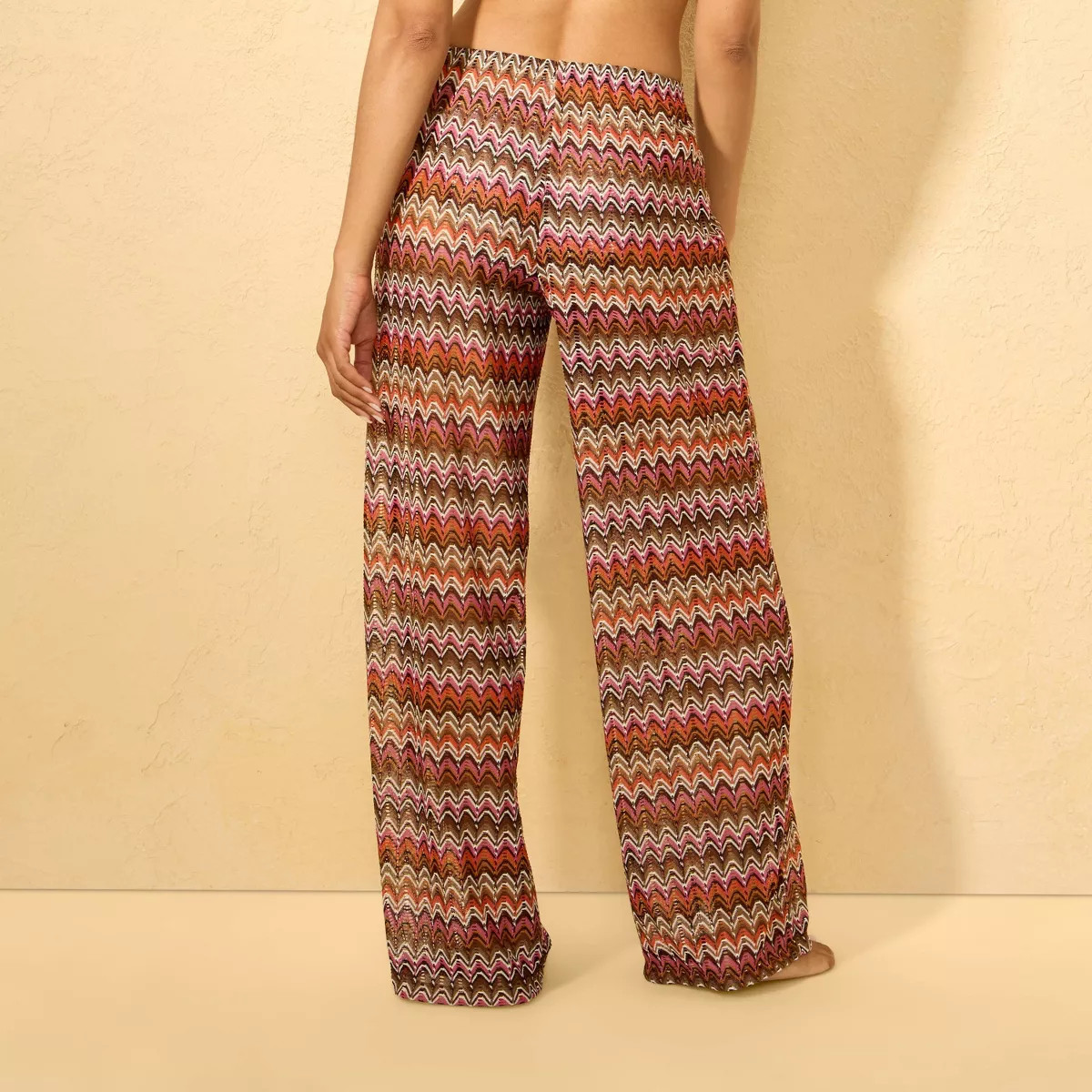 Women's Zig-Zag Crochet Swim Cover Up Pants - Shade & Shore™ Multi | Target