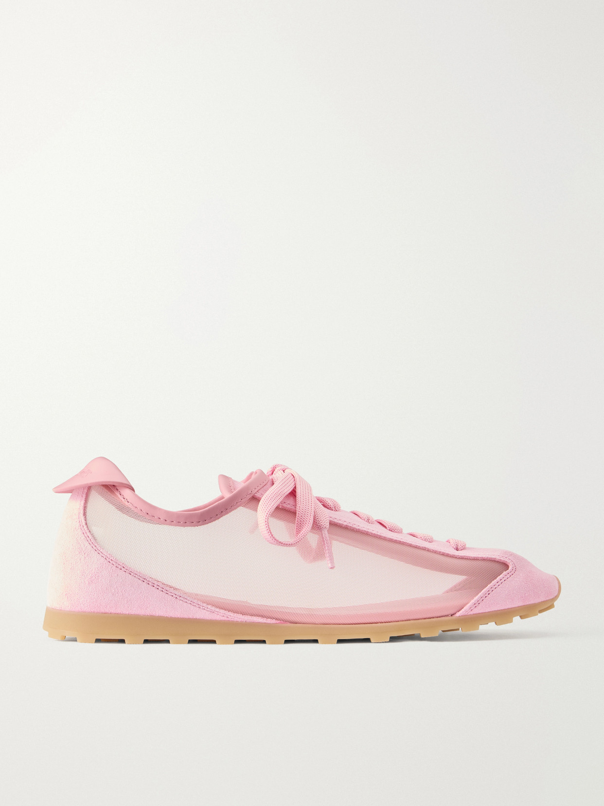 Jacquemus - Les Tennis Suede And Leather Trimmed Mesh Sneakers - Pink | NET-A-PORTER (US)