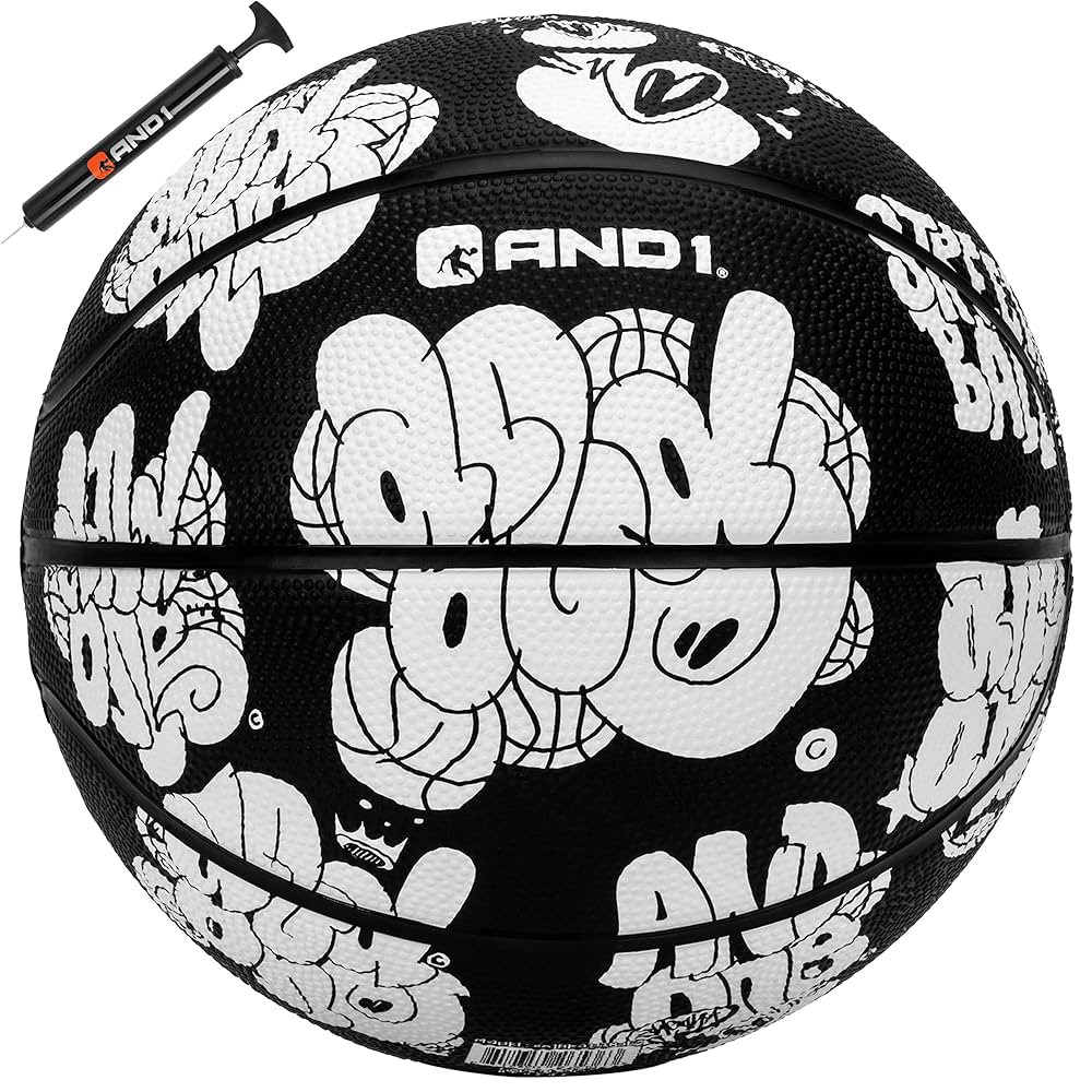 AND1 Toss Up Basketball : Youth Sized Rubber Streetball for Indoor and Outdoor Use, Deep Channel ... | Amazon (US)