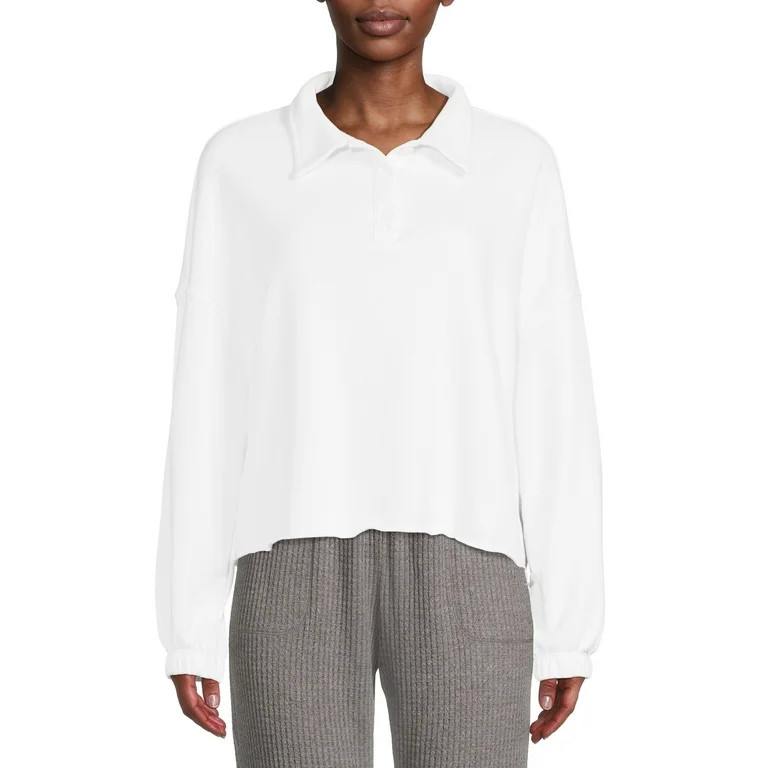 Secret Treasures Women's and Women's Plus Sleep Henley Top | Walmart (US)