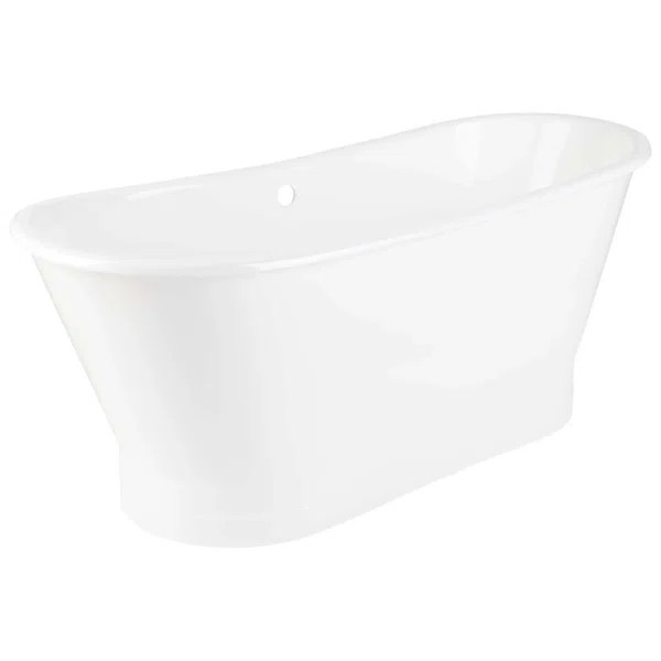 426201 Kateryn 68'' x 26.75'' Freestanding Soaking Cast Iron Bathtub | Wayfair North America