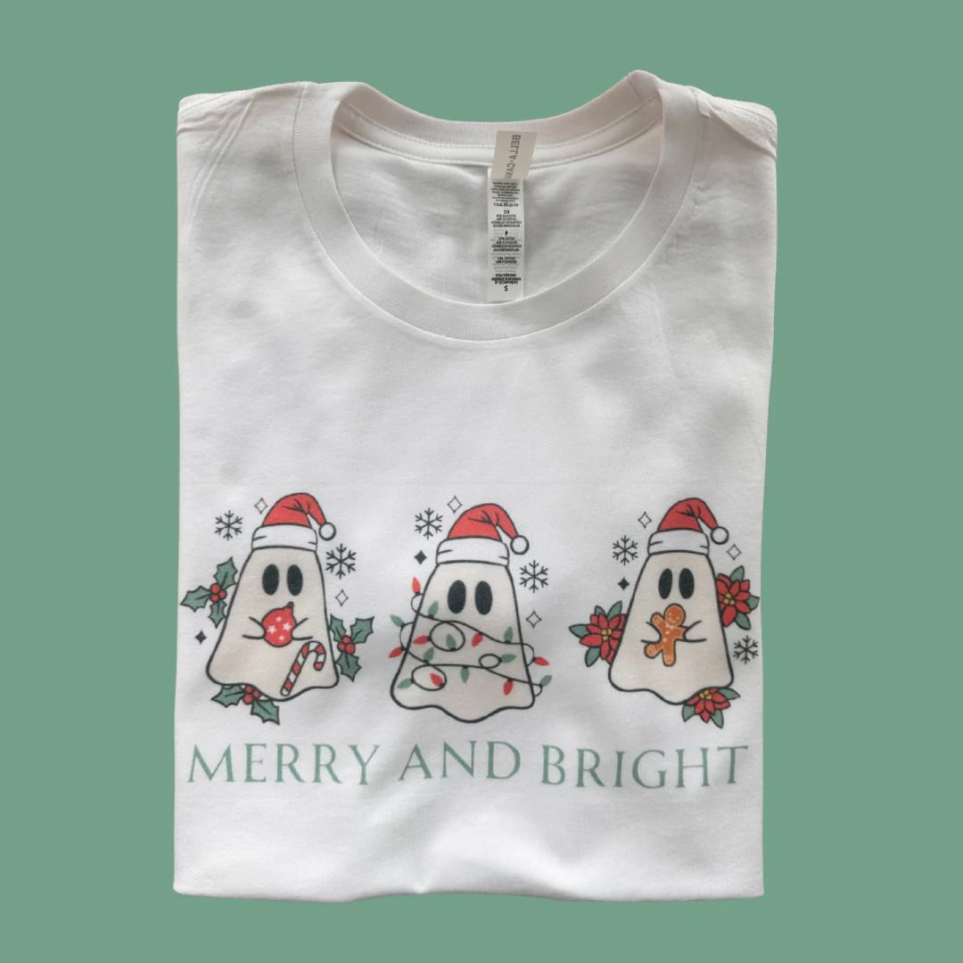 Merry and bright ghosts tee | Sweet Sparkle by GG 