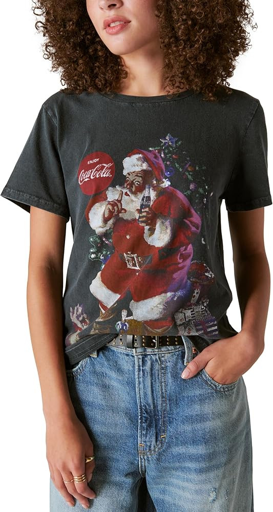 Lucky Brand Women's Coca Cola Santa Tee | Amazon (US)