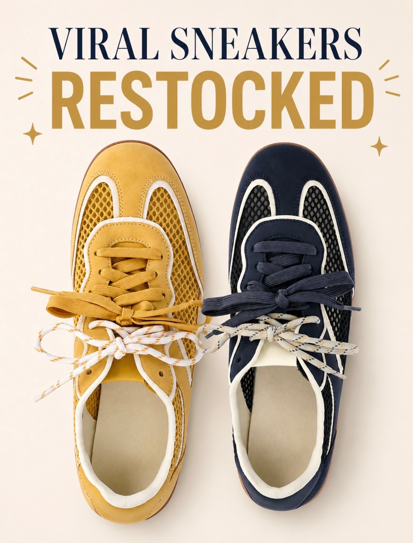 🚨 The sneakers everyone keeps asking about are BACK.

These viral sneakers just restocked in the cutest colors and they look way more expensive than they are. 👏✨

Comfortable, trendy, and perfect with everything from shorts to dresses. If you missed them the first time, don’t wait too long because these sold out fast before.

💛 Which color are you grabbing: Yellow or Navy?

#WalmartFinds #ViralSneakers #SneakerStyle #SummerFashion #LookForLess #AffordableFashion #WalmartFashion #MomStyle #CasualChic #TrendingNow #SneakerObsessed #FashionFinds #SummerStyle #ComfortableStyle #RestockAlert