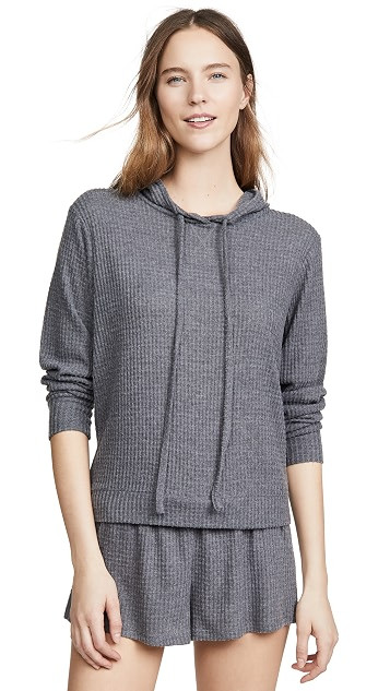 Bella Brushed Waffle Hoodie Shorts Set | Shopbop