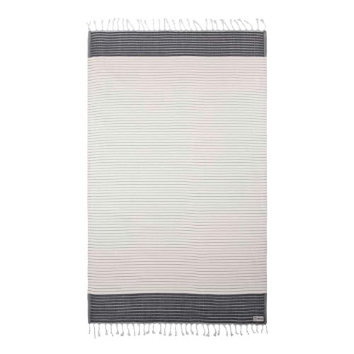 Sand Cloud Turkish Beach Towel - Sand Free - Fast Drying -100% Certified Organic Turkish Cotton Yarn - Great for Beach Bath or as a Blanket - As Seen on Shark Tank - Letoon (Black) | Amazon (US)