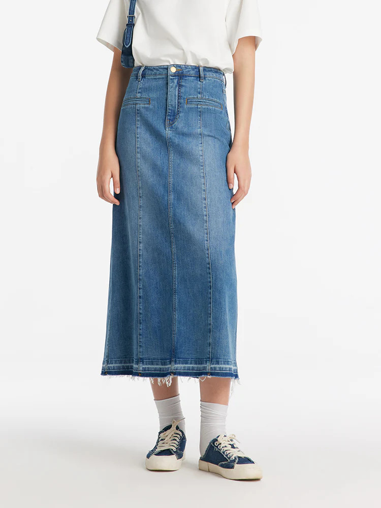 A-Line Denim Women Skirt | GOELIA