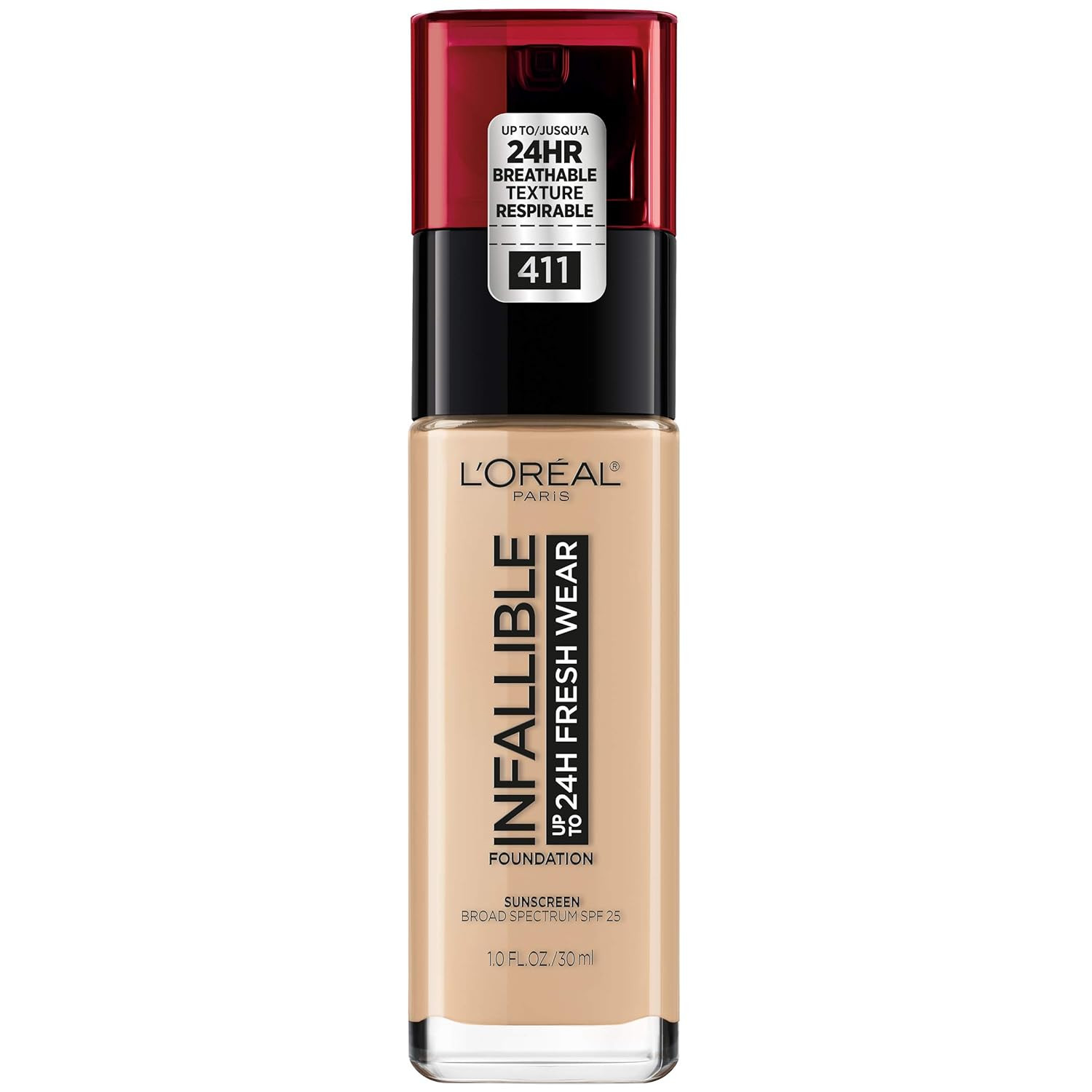 L'Oreal Paris Makeup Infallible Up to 24 Hour Fresh Wear Foundation, Beige Ivory, 1 Ounce | Amazon (US)
