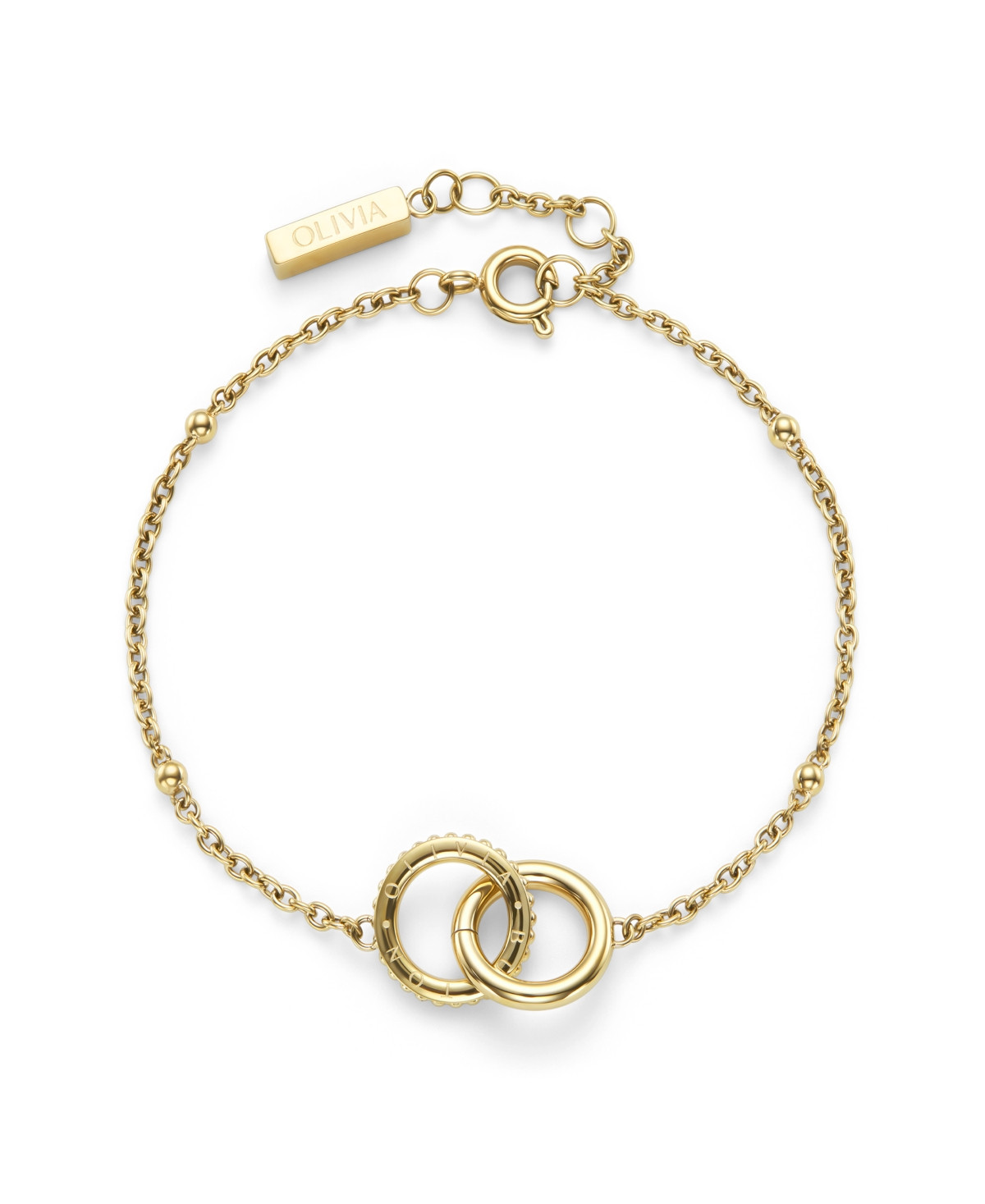 Olivia Burton Women's Amity Interlock Gold Tone Stainless Steel Bracelet - Gold | Macy's