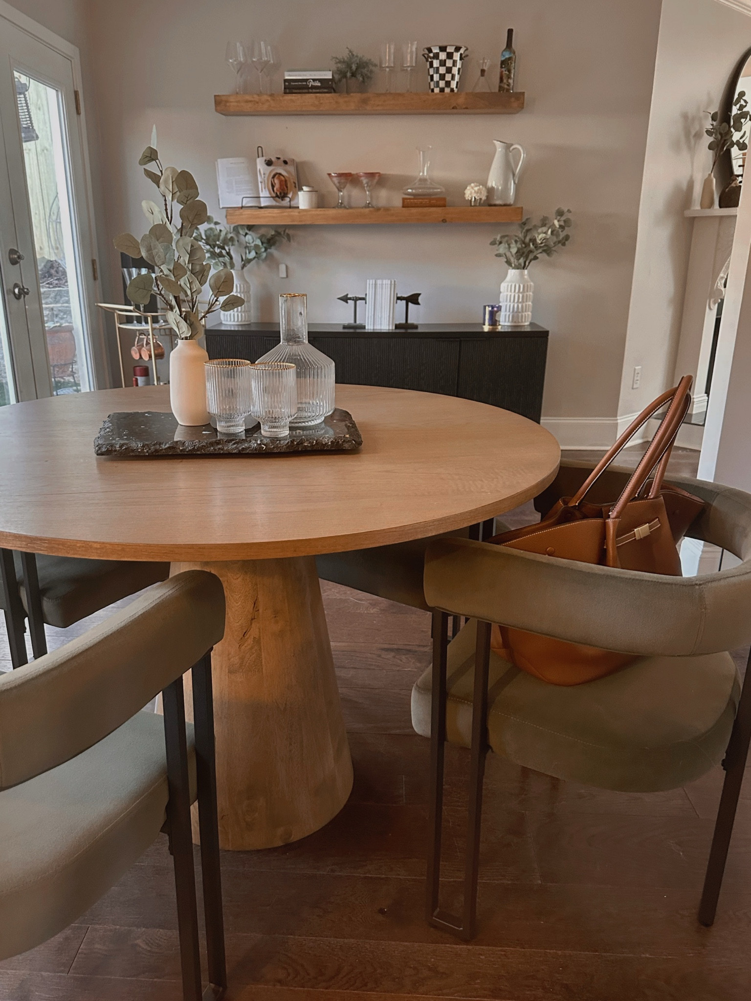 A little eating room +dining area refresh to start 2025! We love modern, earthy neutrals that can be “lived in” but still look intentional and refined. Everything is linked! 

#LTKStyleTip #LTKHome #LTKFamily