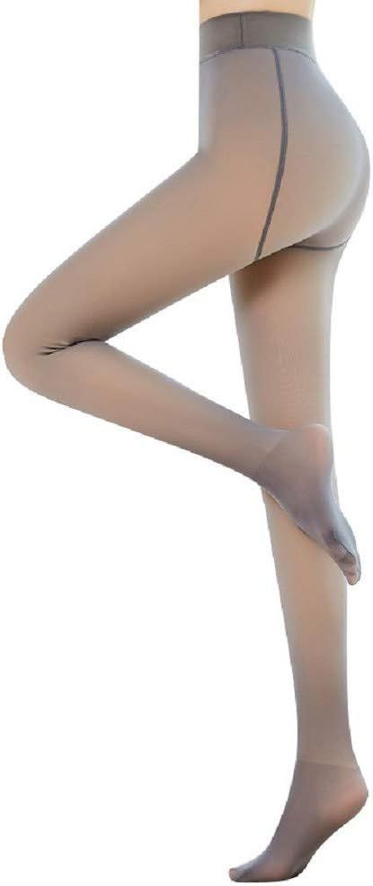 SIMYJOY Fleece Lined Tights Women, Fake Translucent Warm Tights Winter Thermal Pantyhose Fleece L... | Amazon (UK)
